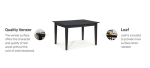 Homestyles Arts & Crafts Black Dining Table