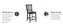 Load image into Gallery viewer, Homestyles Arts &amp; Crafts Black Counter Stool