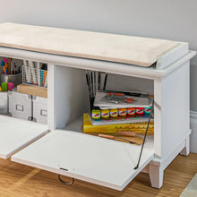 Load image into Gallery viewer, Homestyles Arts &amp; Crafts Off-White Storage Bench