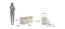 Load image into Gallery viewer, Homestyles Arts &amp; Crafts Off-White Storage Bench