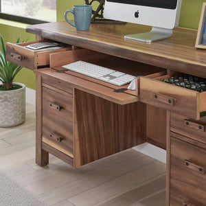 Homestyles Forest Retreat Brown Pedestal Desk