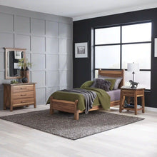 Load image into Gallery viewer, Homestyles Forest Retreat Brown Twin Bed, Nightstand, Chest, and Mirror