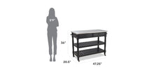 Load image into Gallery viewer, Homestyles General Line Black Kitchen Cart