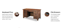 Load image into Gallery viewer, Homestyles Tahoe Brown Pedestal Desk