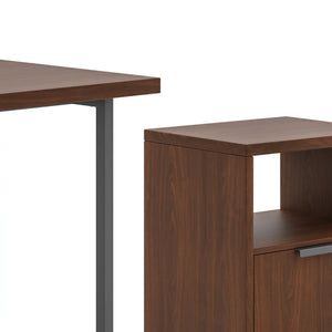 Homestyles Merge Brown Desk with File Cabinet