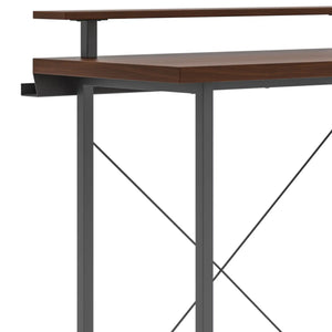 Homestyles Merge Brown Standing Desk with Monitor Stand