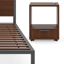 Load image into Gallery viewer, Homestyles Merge Brown Queen Bed with Two Nightstands