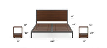 Load image into Gallery viewer, Homestyles Merge Brown Queen Bed with Two Nightstands