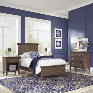 Homestyles Southport Brown Twin Bed, Nightstand and Chest