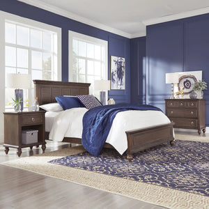 Homestyles Southport Brown Queen Bed, Nightstand and Chest