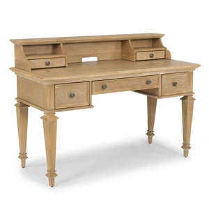 Homestyles Manor House Brown Writing Desk and Hutch
