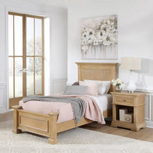 Load image into Gallery viewer, Homestyles Manor House Brown Twin Bed and Nightstand