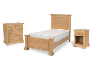Homestyles Manor House Brown Twin Bed, Nightstand and Chest