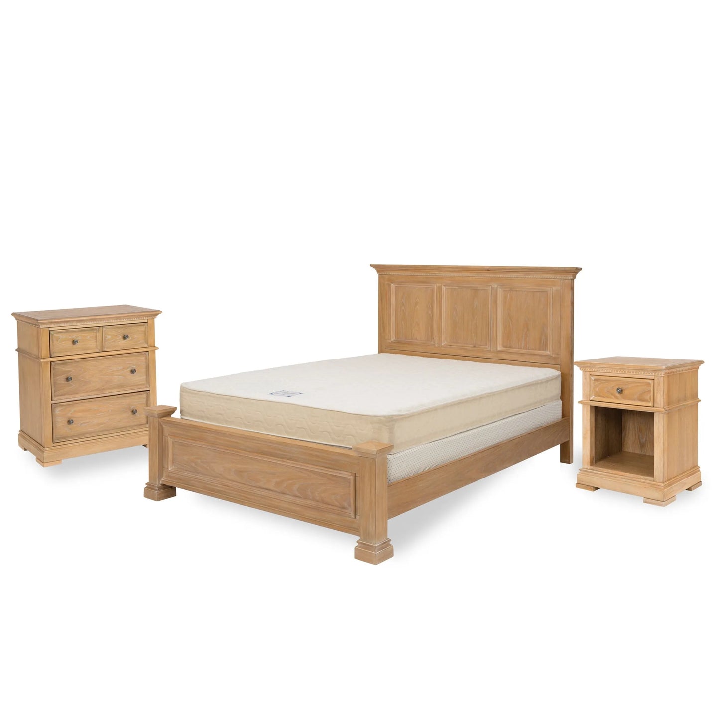 Homestyles Manor House Brown Queen Bed, Nightstand and Chest