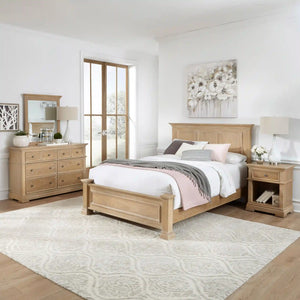 Homestyles Manor House Brown Queen Bed, Nightstand and Dresser with Mirror