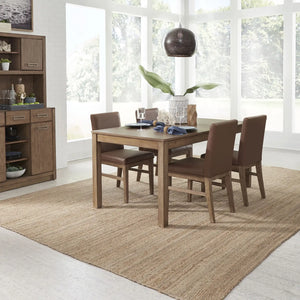 Homestyles Big Sur Brown Dining Table and 4 Upholstered Chairs