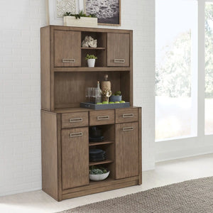 Homestyles Big Sur Brown Buffet with Hutch