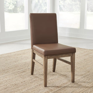 Homestyles Big Sur Brown Upholstered Dining Chair Pair