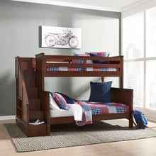 Load image into Gallery viewer, Homestyles Aspen Brown Twin Over Full Bunk Bed