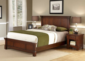 Homestyles Aspen Brown King Bed and Nightstand