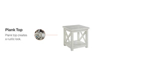 Homestyles Seaside Lodge Off-White End Table