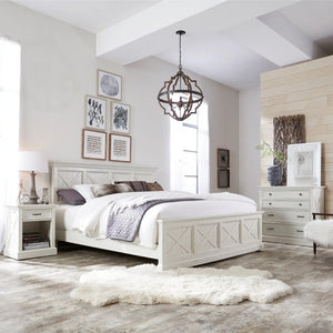 Homestyles Seaside Lodge Off-White King Bed