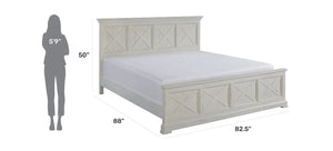 Homestyles Seaside Lodge Off-White King Bed