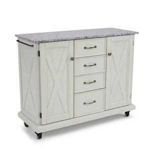 Homestyles Seaside Lodge Off-White Kitchen Cart