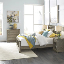 Load image into Gallery viewer, Homestyles Mountain Lodge Gray Queen Bed, Nightstand and Chest