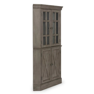 Homestyles Mountain Lodge Gray Corner Cabinet