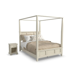 Homestyles Naples Off-White Queen Bed and Nightstand