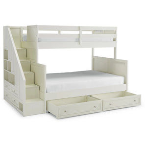 Homestyles Naples Off-White Twin Over Full Bunk Bed