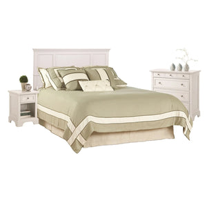 Homestyles Naples Off-White King Headboard, Nightstand and Chest