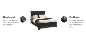 Homestyles Bedford Black Queen Bed