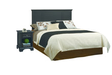 Load image into Gallery viewer, Homestyles Bedford Black Black Queen Headboard and Nightstand
