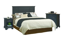Load image into Gallery viewer, Homestyles Bedford Black Queen Headboard, Nightstand and Chest