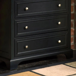 Homestyles Bedford Black Queen Bed, Nightstand and Chest
