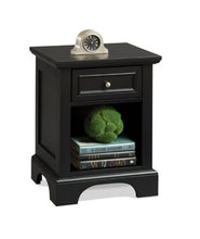 Load image into Gallery viewer, Homestyles Bedford Black Queen Bed, Two Nightstands and Chest
