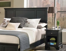 Load image into Gallery viewer, Homestyles Bedford Black King Headboard and Nightstand