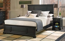 Load image into Gallery viewer, Homestyles Bedford Black King Bed and Nightstand