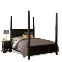 Load image into Gallery viewer, Homestyles Bedford Black Black King Bed and Nightstand