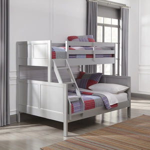 Homestyles Venice Gray Twin Over Full Bunk Bed