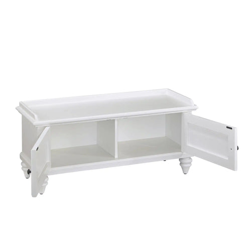 Homestyles Bermuda Off-White Storage Bench