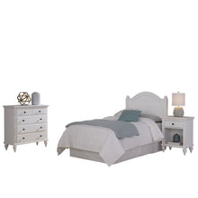 Load image into Gallery viewer, Homestyles Bermuda Off-White Twin Headboard, Nightstand and Chest