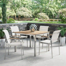 Load image into Gallery viewer, Homestyles Aruba Off-White 5 Piece Outdoor Dining Set