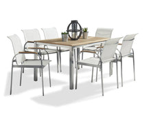 Load image into Gallery viewer, Homestyles Aruba Off-White 7 Piece Outdoor Dining Set