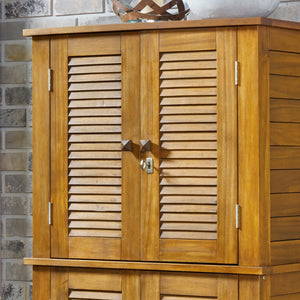 Homestyles Maho Brown Outdoor Storage Cabinet