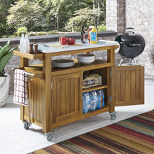 Load image into Gallery viewer, Homestyles Maho Brown Outdoor Barbeque Cart
