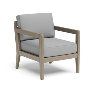 Homestyles Sustain Gray Outdoor Lounge Armchair Pair and End Table