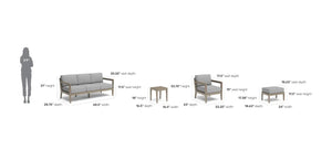 Homestyles Sustain Gray Outdoor Sofa 3-Piece Set